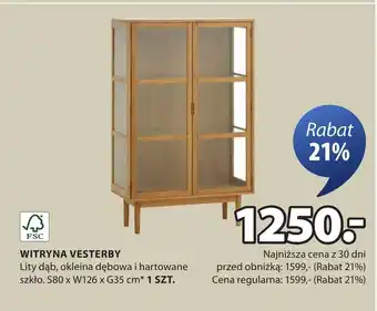 JYSK Witryna Dębowa oferta