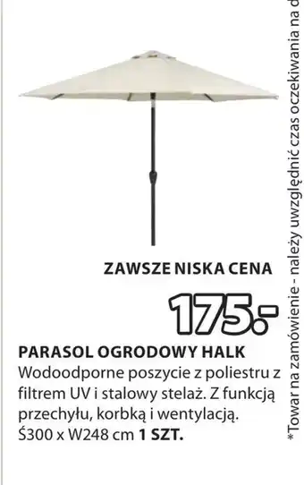 JYSK Parasol ogrodowy oferta