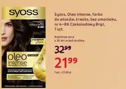 Rossmann Farba do włosów czekoladowy brąz 4-86 Syoss Oleo Intense oferta