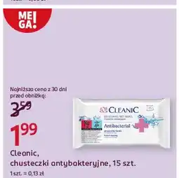 Rossmann Chusteczki odświeżające antybakteryjne fun Cleanic Kindii oferta