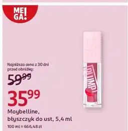 Rossmann Błyszczyk do ust 004 red flag Maybelline New York Lifter Plump oferta