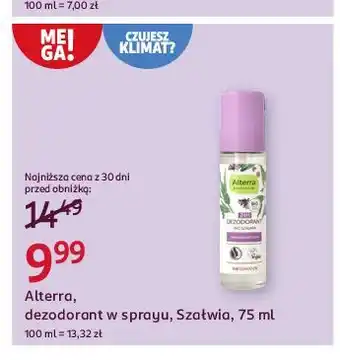 Rossmann Dezodorant jojoba i szałwia Alterra oferta