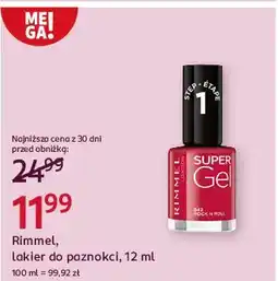 Rossmann Lakier do paznokci - 024 red ginger Rimmel Super Gel oferta