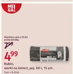 Rossmann Worki na ciężkie przedmioty 60 l Rubin oferta