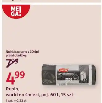 Rossmann Worki na ciężkie przedmioty 60 l Rubin oferta