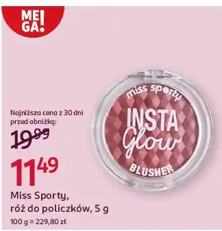 Rossmann Róż do policzkow Miss Sporty Ohh! Blushed Again oferta