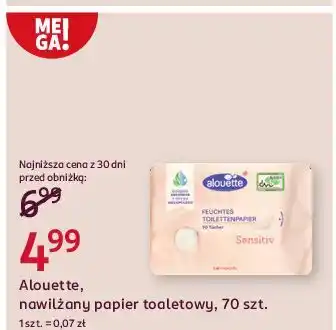 Rossmann Papier toaletowy nawilżany sensitive Alouette oferta