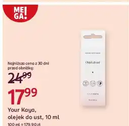 Rossmann Olejek do ust cynober Your Kaya oferta