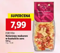 Lidl For you kolorowy makaron w kształcie serc oferta