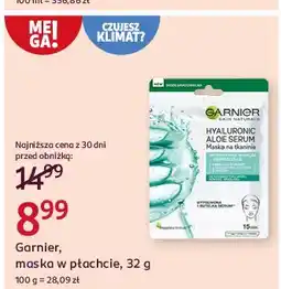 Rossmann Maseczka do twarzy w płachcie aloes Garnier Hyaluronic Aloe Jelly oferta