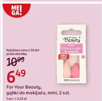 Rossmann Gąbki do makijążu mini For Your Beauty oferta