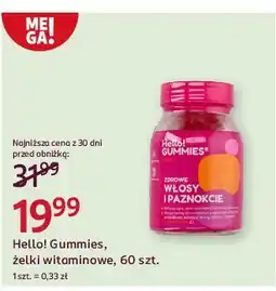 Rossmann Żelki witaminowe na zdrowe włosy i paznokcie Hello! Gummies oferta