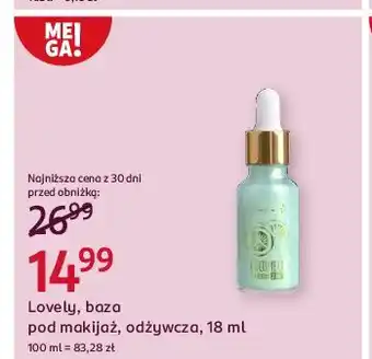 Rossmann Baza pod makijaż odżywcza Lovely oferta