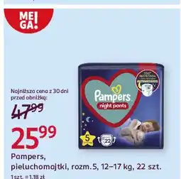 Rossmann Pieluszki dla dzieci 5 Pampers Night Pants oferta