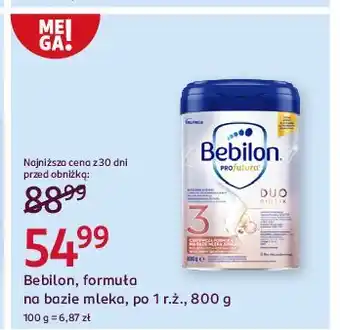 Rossmann Mleko 3 Bebilon Profutura Duo Biotik oferta