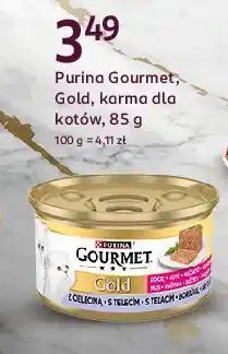 Rossmann Karma dla kota z cielęciną Purina Gourmet Gold oferta