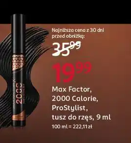 Rossmann Tusz do rzęs Max Factor 2000 Calorie Pro Stylist oferta