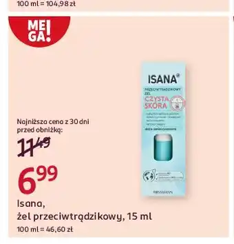 Rossmann Żel przeciw wypryskom skóra tłusta i zanieczyszczona Isana Young oferta