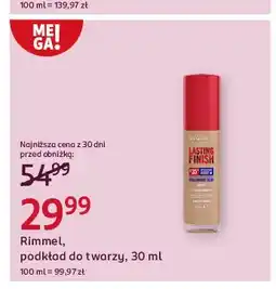 Rossmann Podkład breathable nr 200 soft beige Rimmel Lasting Finish oferta