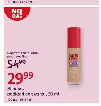 Rossmann Podkład breathable nr 200 soft beige Rimmel Lasting Finish oferta