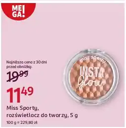 Rossmann Rozświetlacz 101 golden glow Miss Sporty Insta Glow oferta