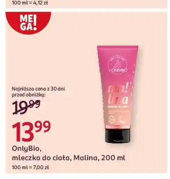 Rossmann Mleczko do ciała malinowe Only Bio oferta