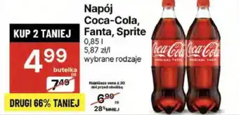 Delikatesy Centrum Napój Coca-Cola, Fanta, Sprite oferta