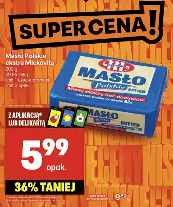 Delikatesy Centrum Masło Polskie ekstra Mlekovita oferta