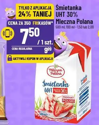 Polomarket Śmietanka UHT 30% Mleczna Polana oferta