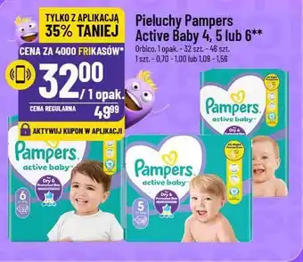 Polomarket Pieluchy Pampers Active Baby 4, 5 lub 6 oferta