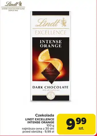 Carrefour Czekolada LINDT EXCELLENCE INTENSE ORANGE oferta