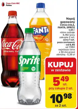 Carrefour Napój gazowany COCA-COLA, FANTA, SPRITE oferta