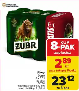 Carrefour Piwo ŻUBR oferta