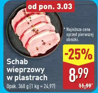 ALDI Schab wieprzowy w plastrach oferta