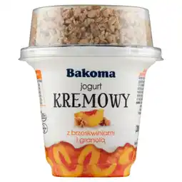 Delikatesy Centrum Bakoma Jogurt kremowy z brzoskwiniami i granolą 230 g oferta