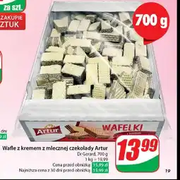 Dino Wafelki z kremem z mlecznej czekolady Artur oferta