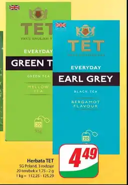 Dino Herbata earl grey bergamot TETLEY EVERYDAY oferta