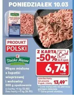 Kaufland Mięso mielone z łopatki wieprzowej i wołowiny Stoisko mięsne oferta