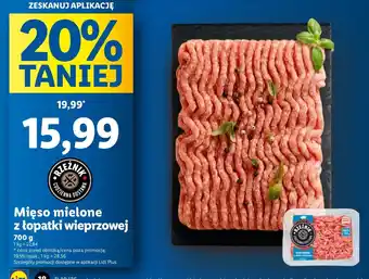 Lidl Mięso mielone z łopatki wieprzowej i wołowej Rzeźnik codzienna dostawa oferta