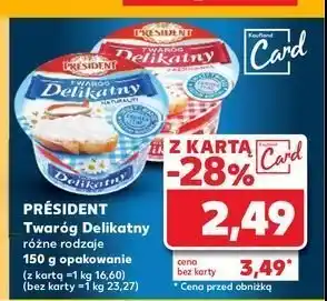 Kaufland Twarożek delikatny naturalny President oferta