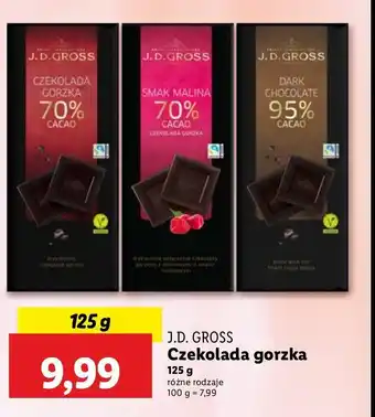 Lidl Czekolada gorzka 70 % J.d.gross oferta