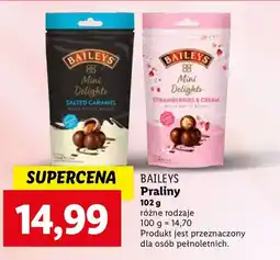 Lidl Czekoladki mini delights strawberries Baileys original irish cream oferta