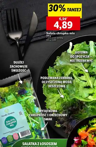 Lidl Sałata chrupiąca mix NORDIS GREEN oferta