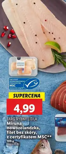 Lidl Miruna nowozelandzka filet bez skóry Rybny targ lidla oferta