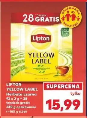 Kaufland Herbata Lipton yellow label tea oferta