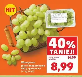 Kaufland Winogrona jasne bezpestkowe oferta