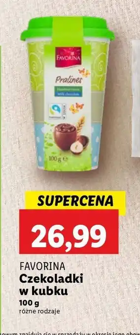 Lidl Praliny w kubku mleczne Favorina oferta