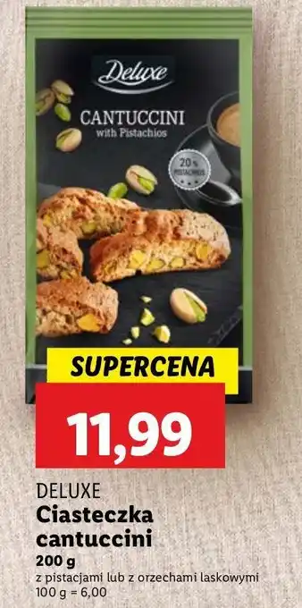 Lidl Ciastka cantuccini z pistacjami Deluxe oferta