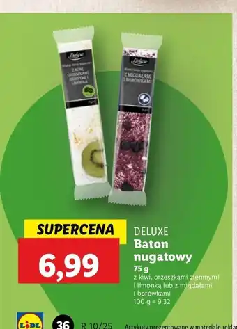 Lidl Baton nugatowy z kiwi Deluxe oferta