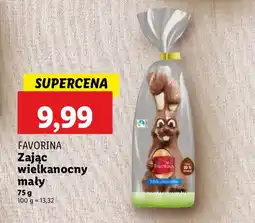 Lidl Zając wielkanocny z czekolady mlecznej Favorina oferta